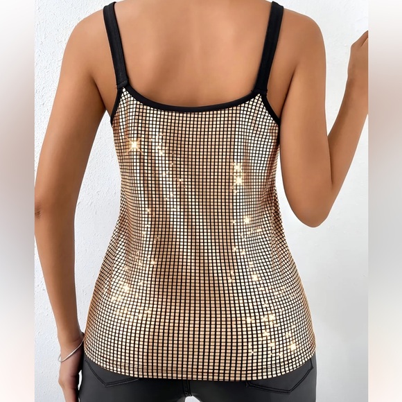 40. Sleeveless Halter Neck Tank Top - Elegant Solid Color Stretchy Fabric, - Picture 2 of 2